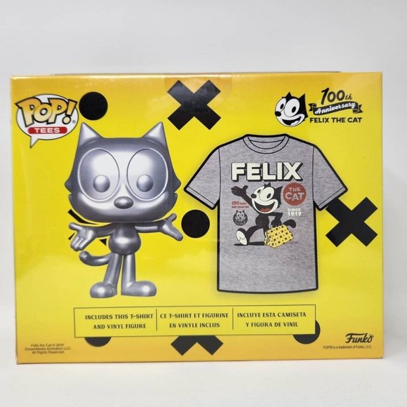 Funko Pop! Felix the Cat 100th Anniversary w/ T-Shirt Size 2XL Shirt and Figure - Picture 1 of 7